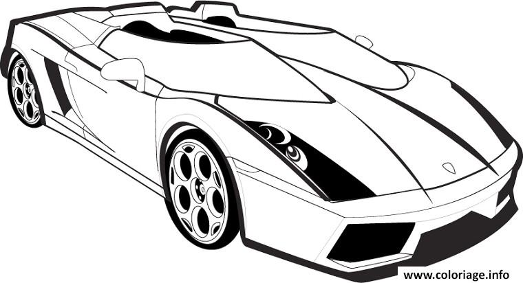 Dessin voiture lamborghini Coloriage Gratuit à Imprimer