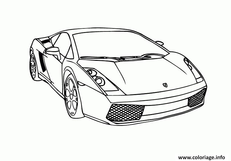 Coloriage Voitures Lamborghini Dessin à Imprimer