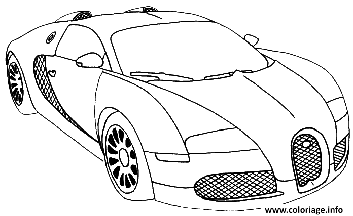 Coloriage Bugatti A Colorier Dessin à Imprimer