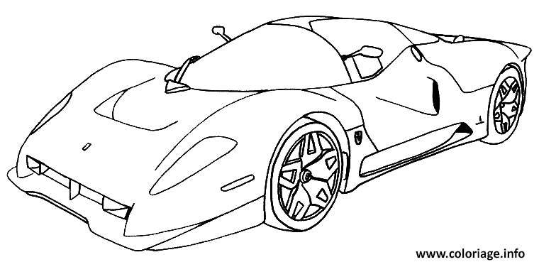 Dessin ferrari automobile par Enzo Ferrari Coloriage Gratuit à Imprimer