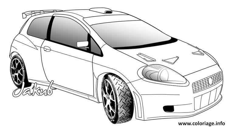 Dessin dessin voiture tuning a colorier Coloriage Gratuit à Imprimer