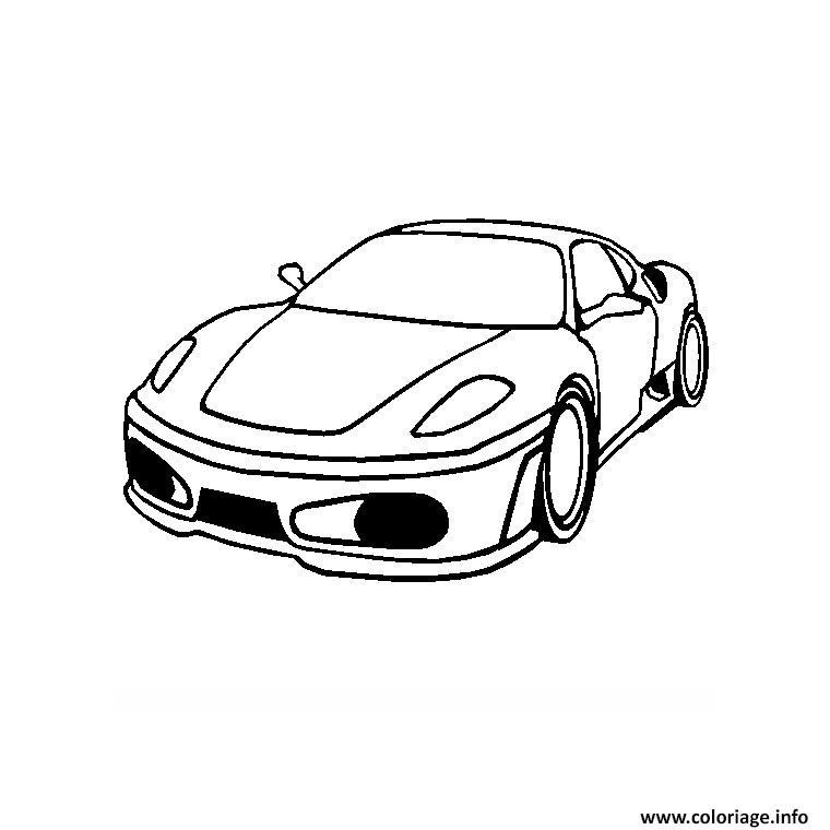 Dessin Voiture Ferrari f430 Coloriage Gratuit à Imprimer