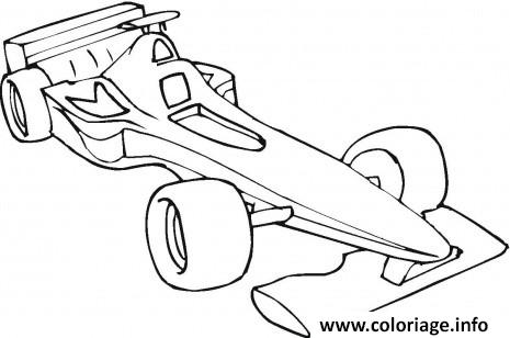 Dessin voiture Sport F1 Coloriage Gratuit à Imprimer