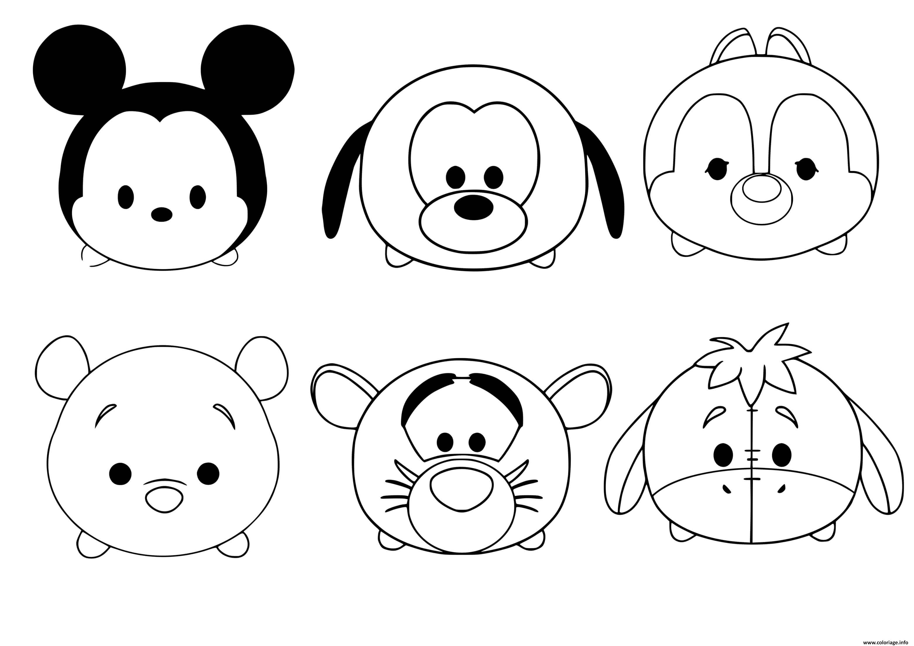 Dessin tsum tsum disney facile Coloriage Gratuit à Imprimer