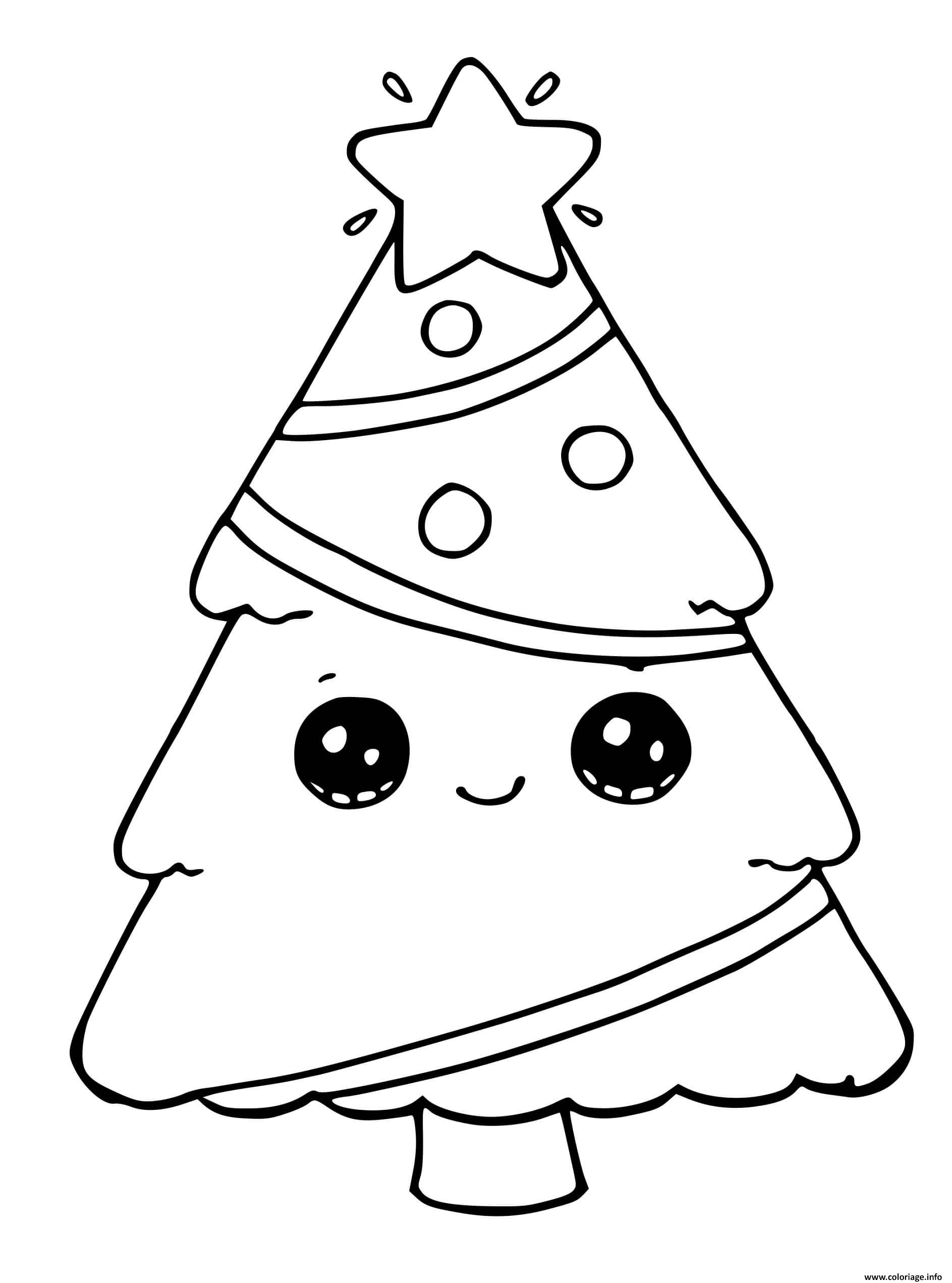 Dessin sapin de noel facile maternelle Coloriage Gratuit à Imprimer