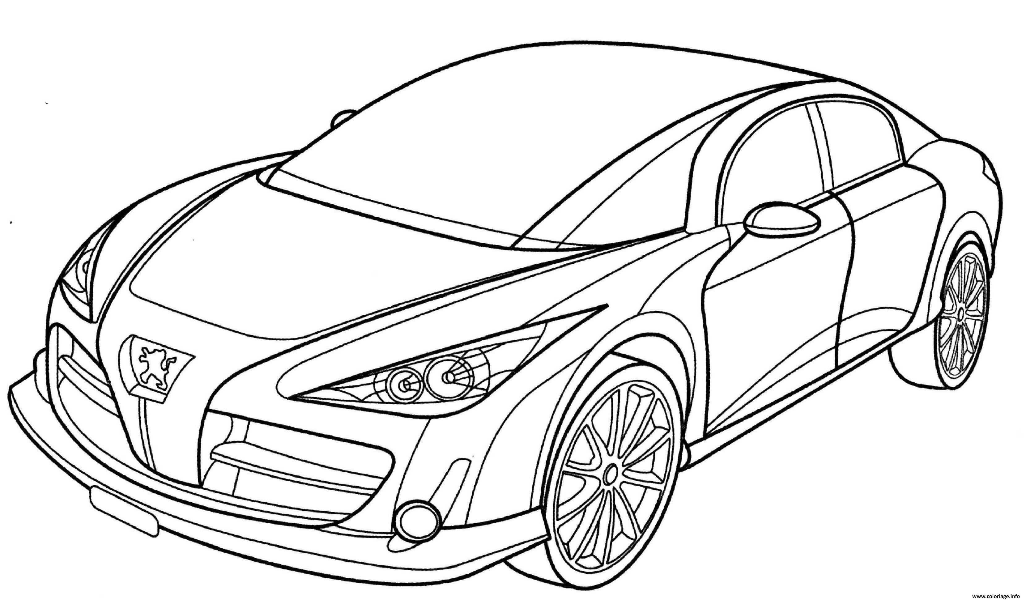 Coloriage Peugeot Rc Dessin Voiture à imprimer