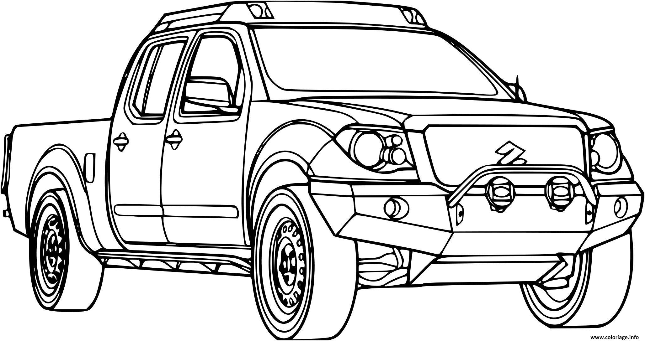 Coloriage Voiture 4x4 Suzuki Dessin 4x4 à imprimer