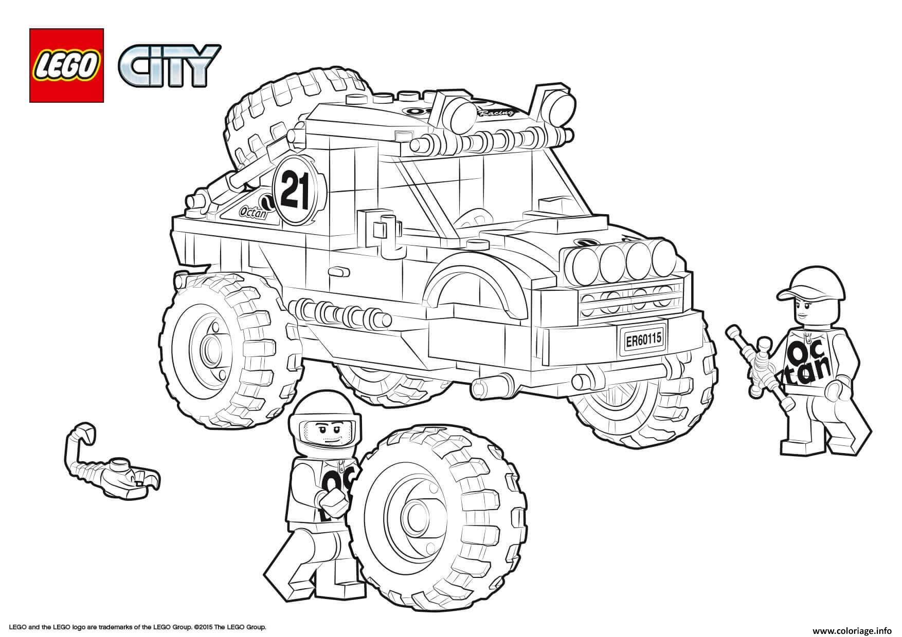 Coloriage Voiture 4x4 Lego City Off Roader Dessin à Imprimer