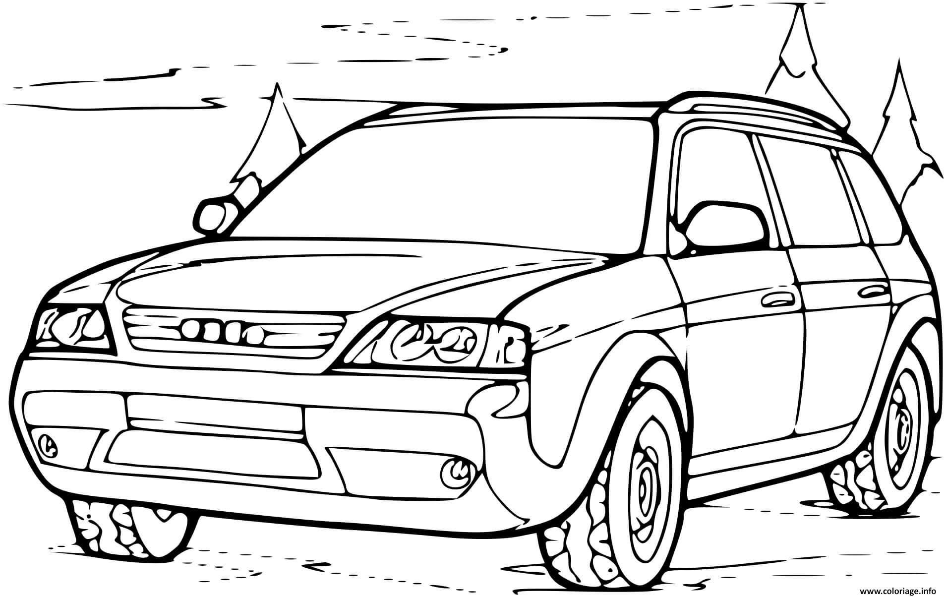 Coloriage automobile 4x4 audi  JeColorie.com