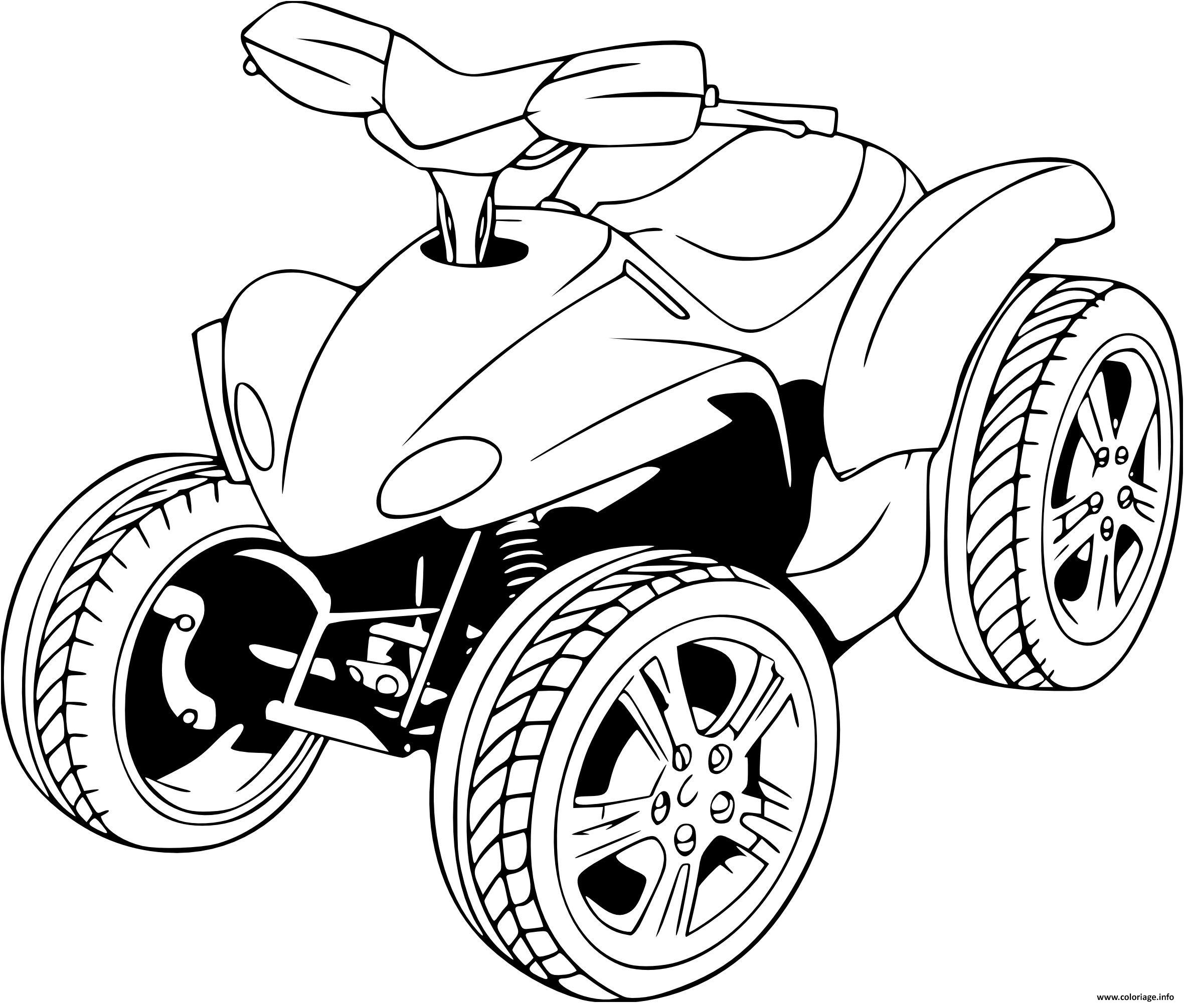 Dessin quad 4x4 Coloriage Gratuit à Imprimer