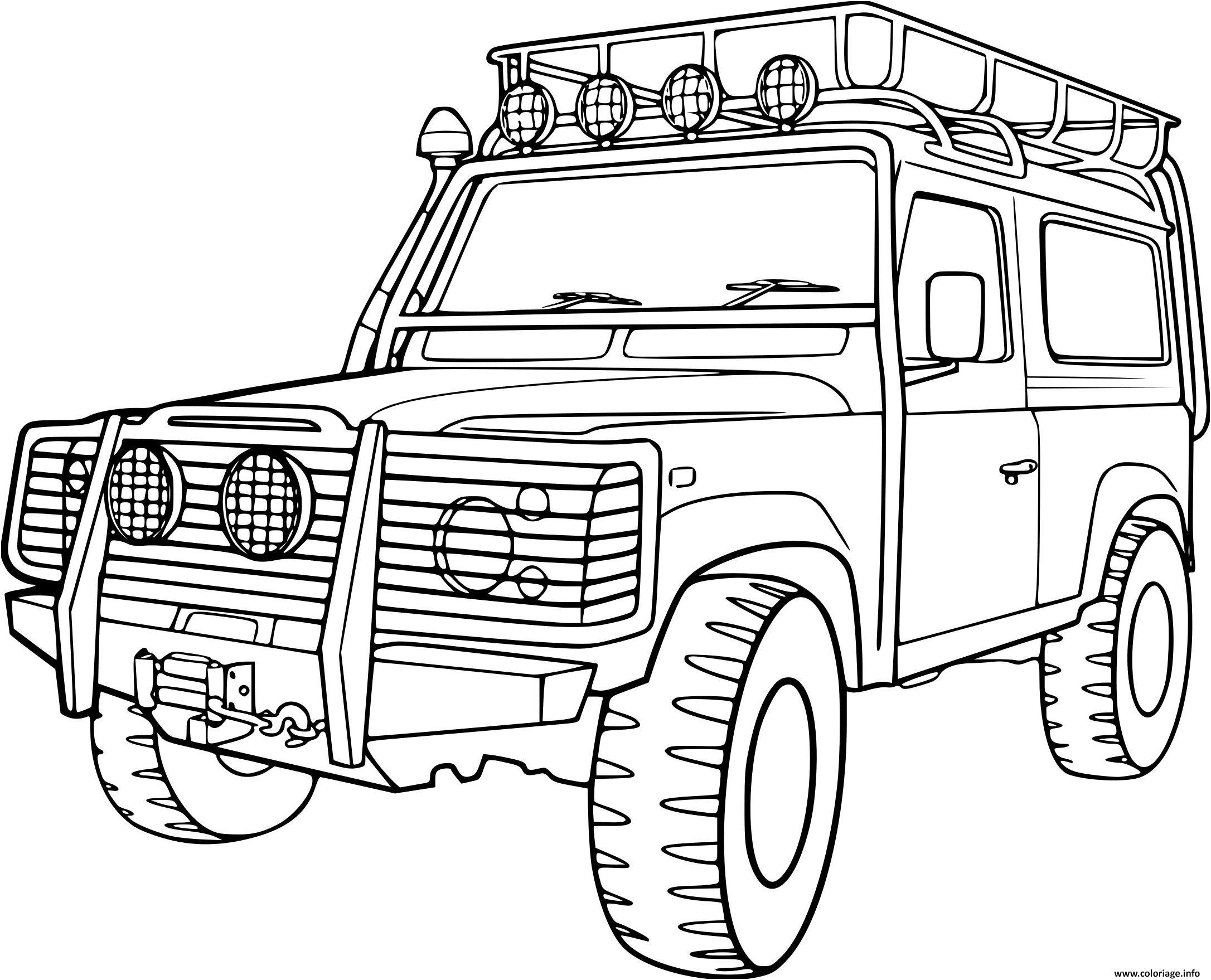 coloriage voiture 4x4 jeep dessin a imprimer de noel en famille