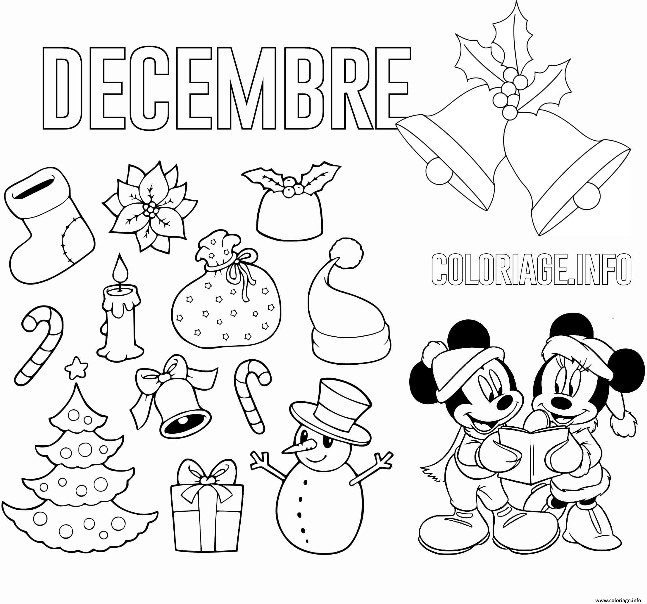 Coloriage Decembre Theme De Noel Maternelle Dessin Noel A Imprimer
