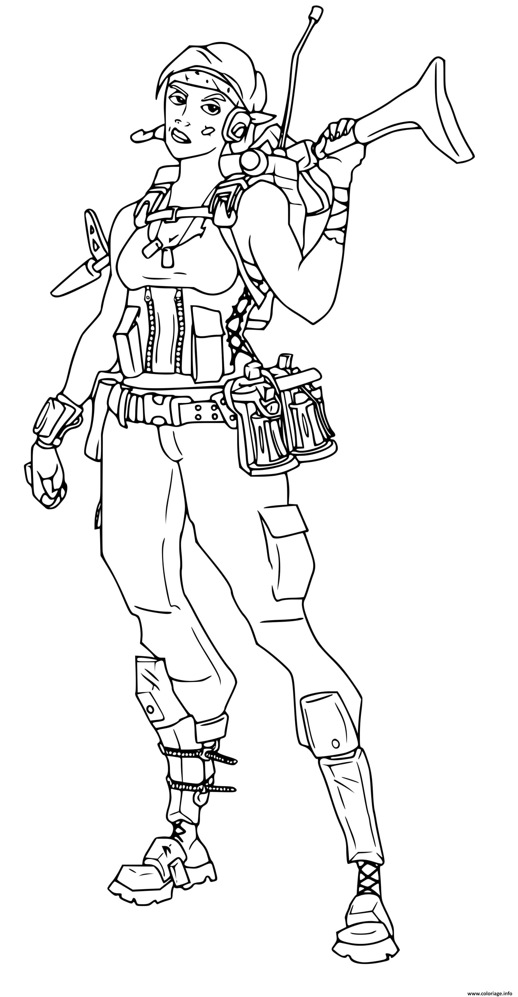 Coloriage Renegade Raider Rarest Fortnite JeColorie
