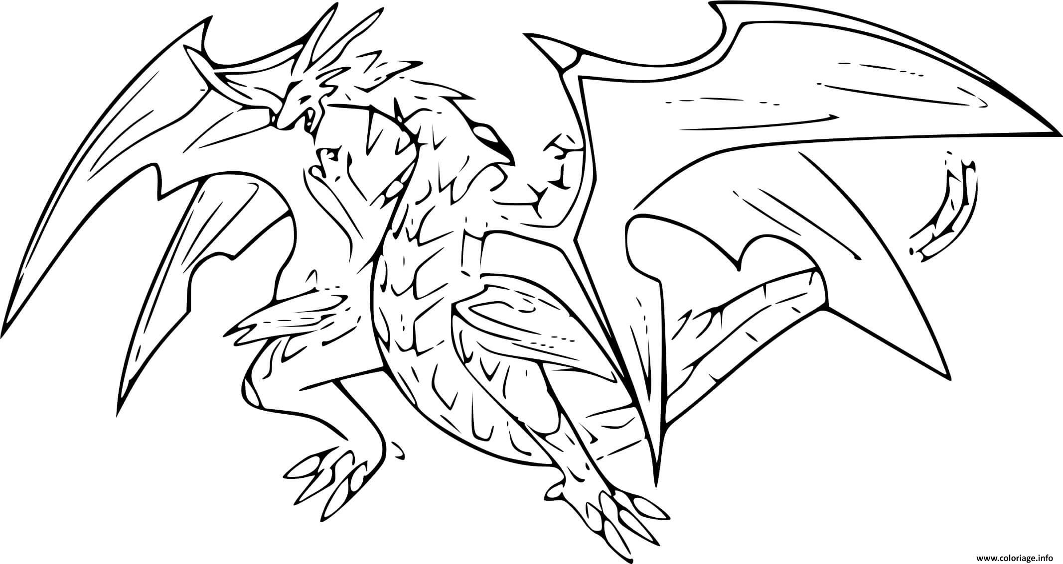 Coloriage Dragonoid Bakugan Pyrus Dessin à Imprimer
