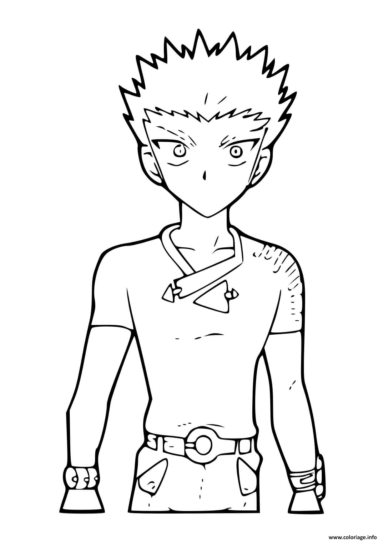 Dessin Takashi Bakugan Coloriage Gratuit à Imprimer