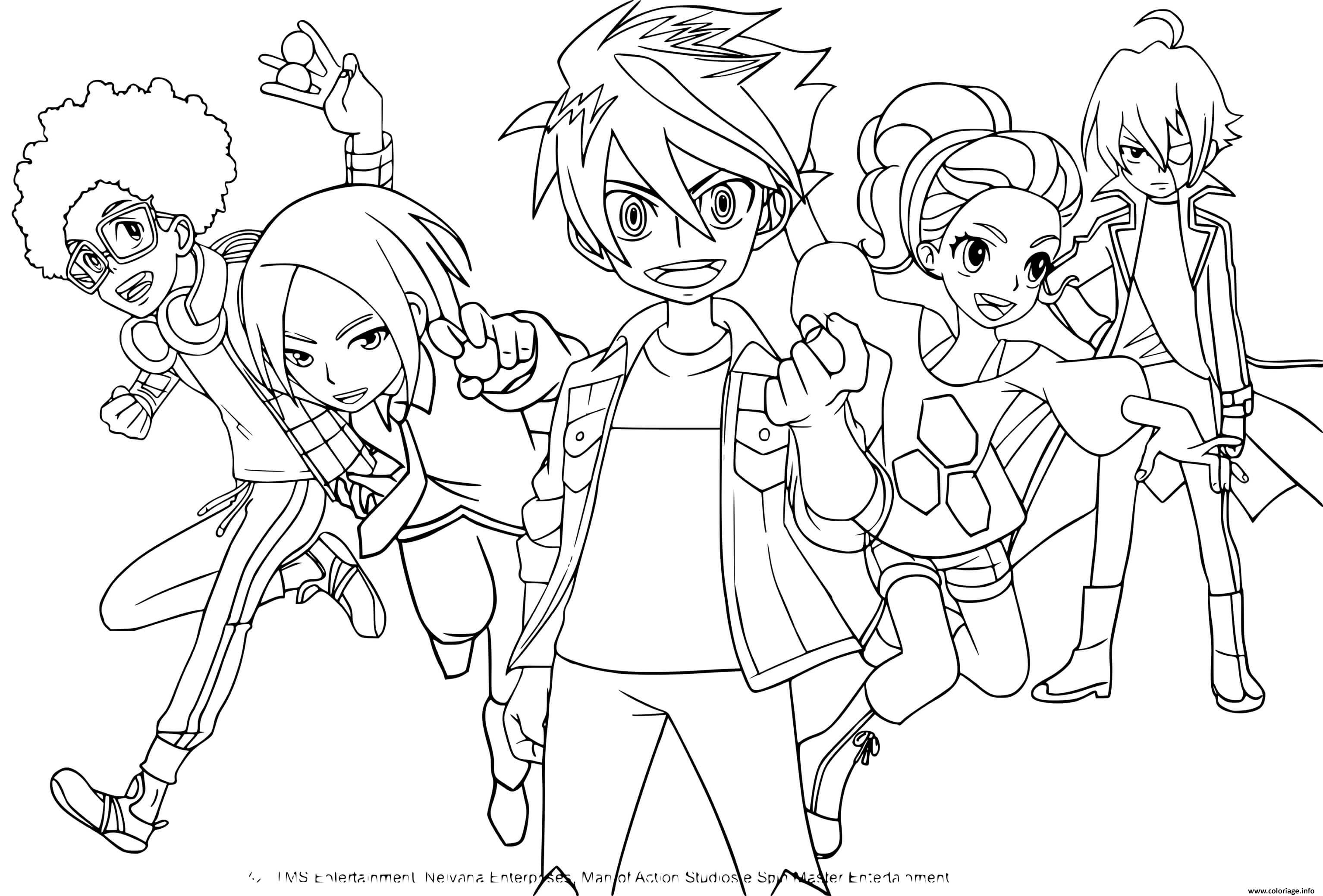 Dessin personnages de Bakugan Battle Planet Coloriage Gratuit à Imprimer