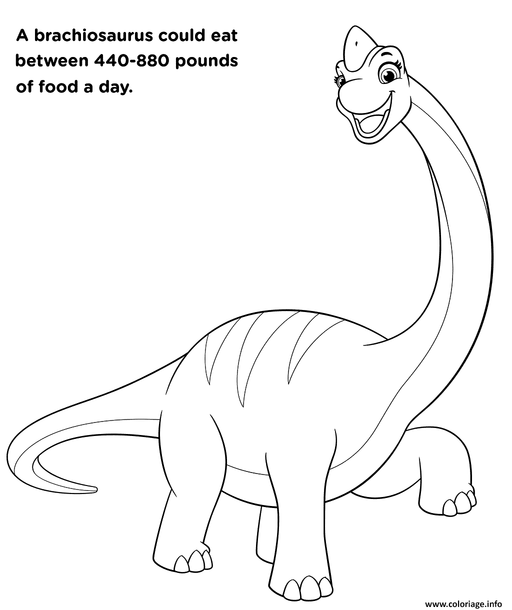 Dessin Big Brachiosaurus Pat Patrouille Coloriage Gratuit à Imprimer