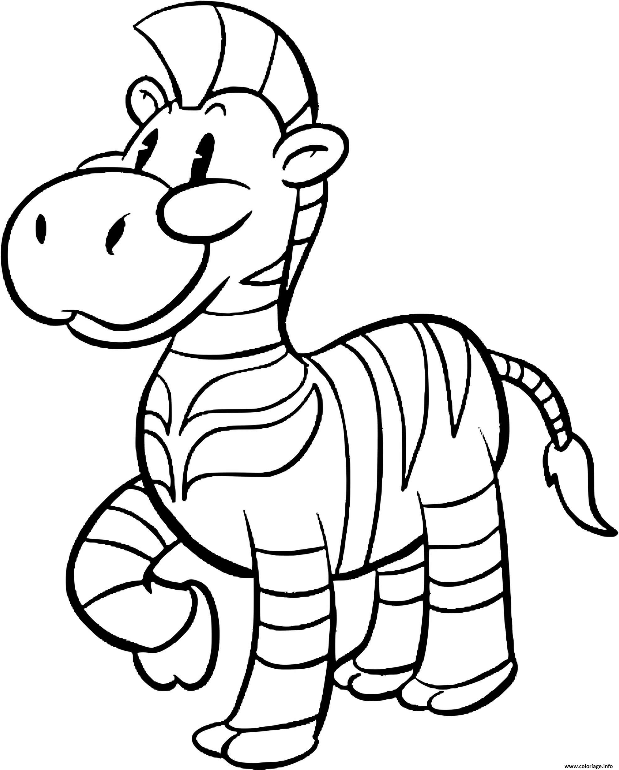 Coloriage Animaux Sauvage Comme Le Zebre Pour Les Enfants De La Maternelle Dessin à Imprimer