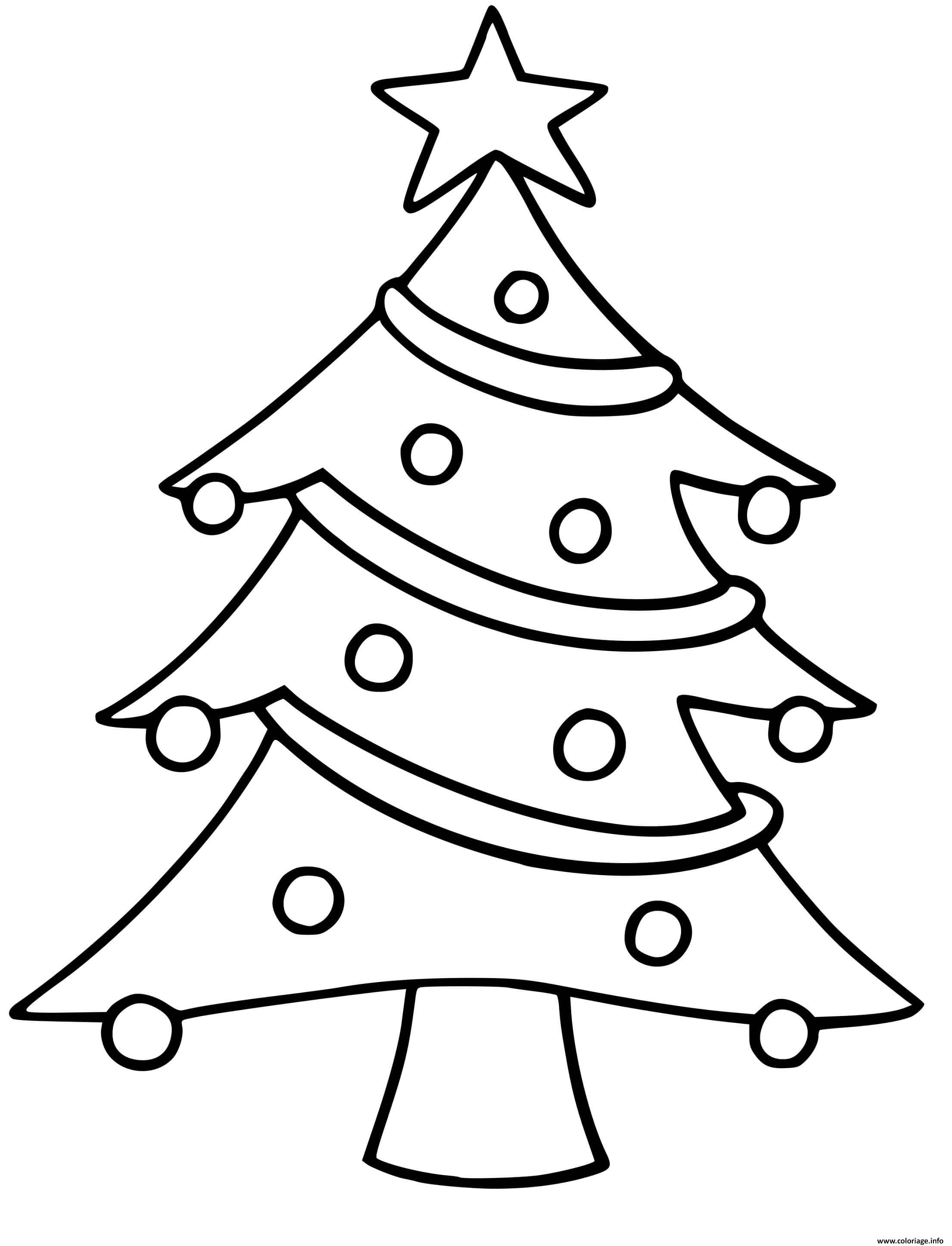 Dessin sapin de noel maternelle prescolaire Coloriage Gratuit à Imprimer