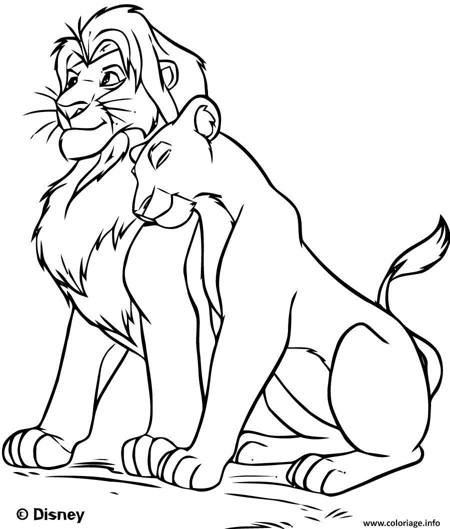  Coloriage  Disney Le Roi Lion  2022 Dessin Disney Walt  