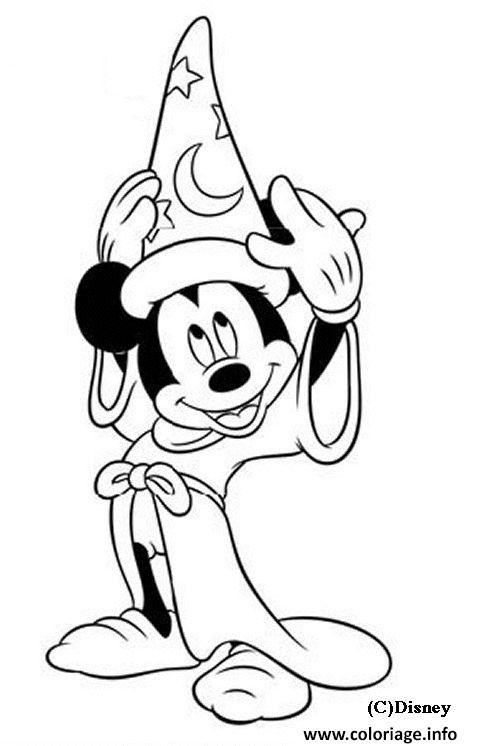 Dessin Mickey c est magique Coloriage Gratuit à Imprimer