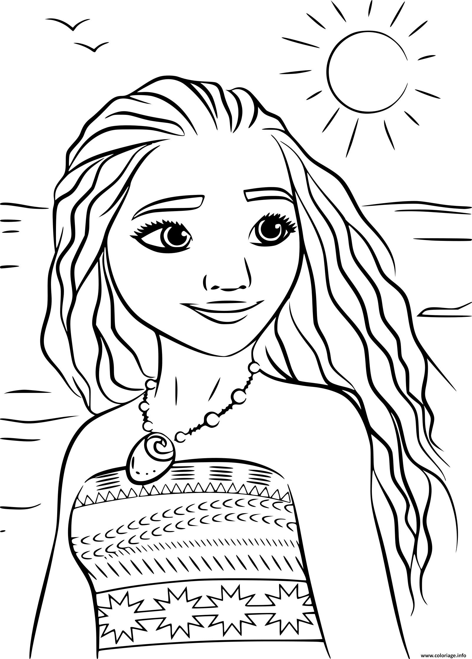 Coloriage disney vaiana la legende du bout du monde - JeColorie.com