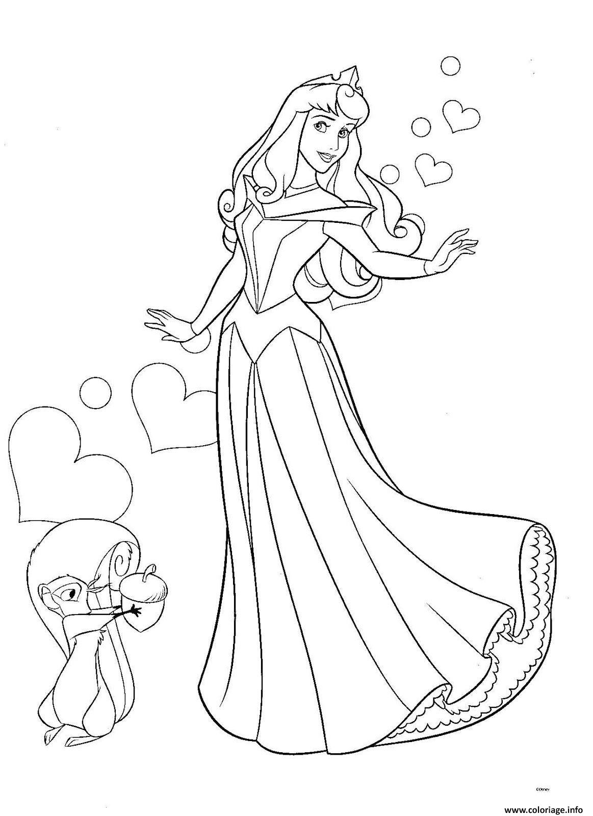 coloriage la belle au bois dormant dessin disney walt a imprimer pages de imprimables gratuites pour saint-valentin