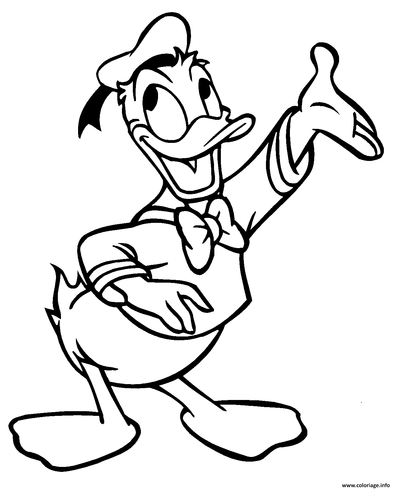 Coloriage Donald Duck Par Dick Lundy Dessin Disney Walt à imprimer