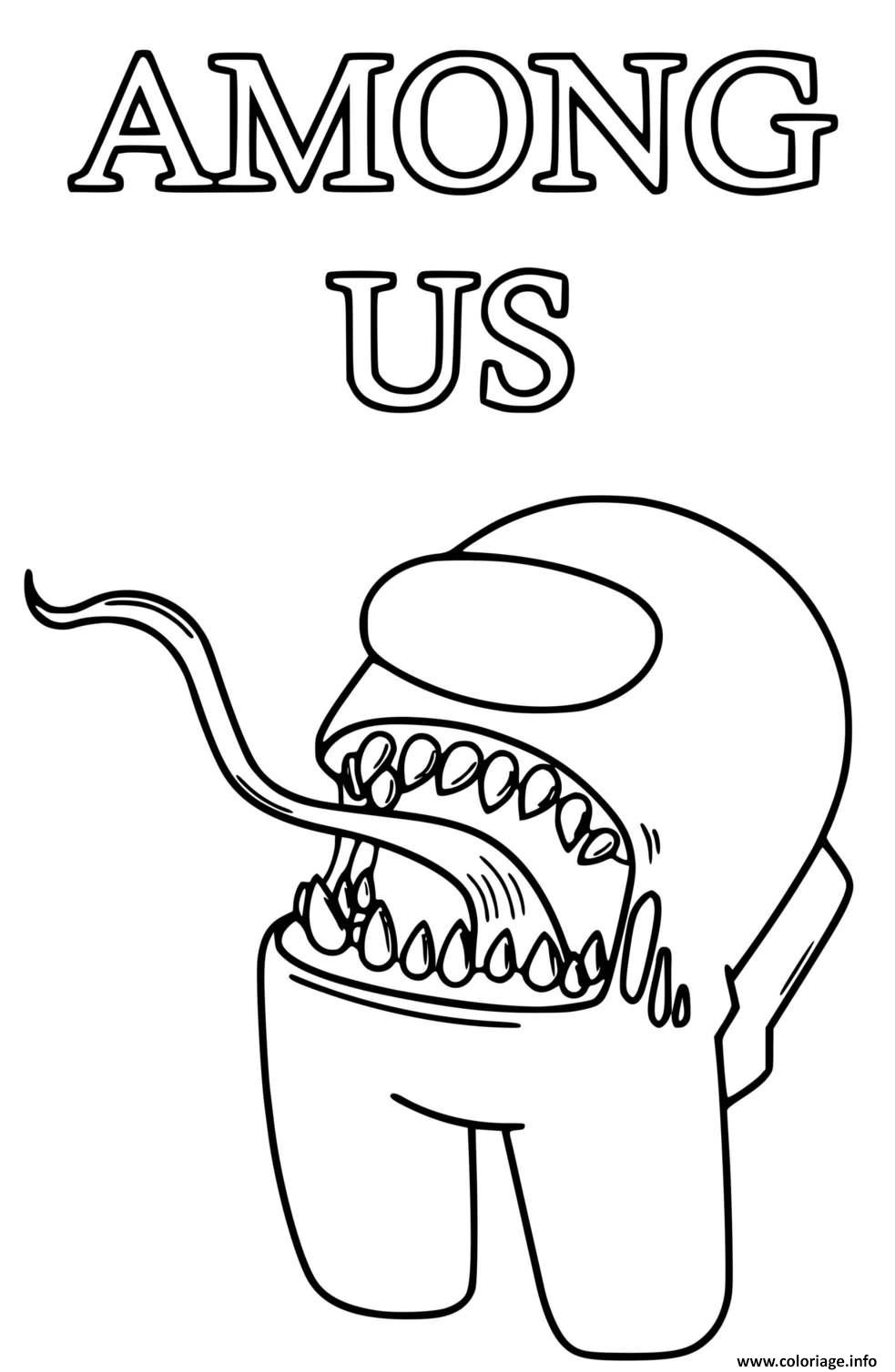 among us coloring pages imposter killing