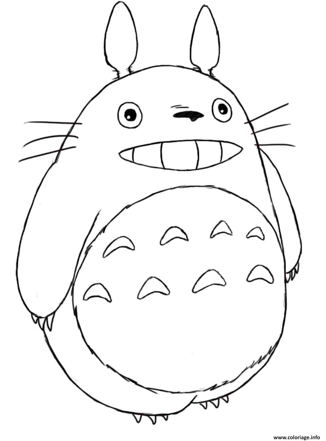 Coloriage Mon Voisin Totoro Par Hayao Miyazaki Dessin à Imprimer