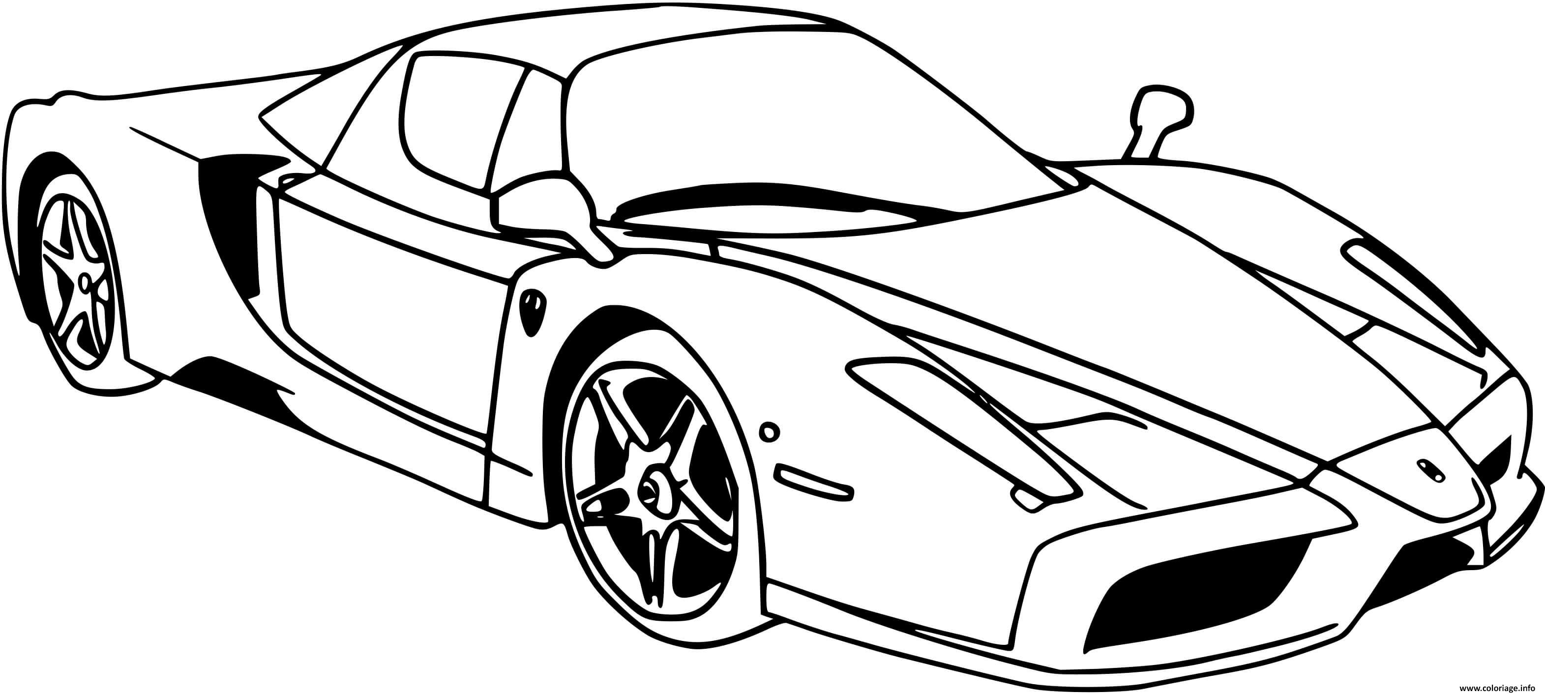 Coloriage dessin Voiture Ferrari - JeColorie.com