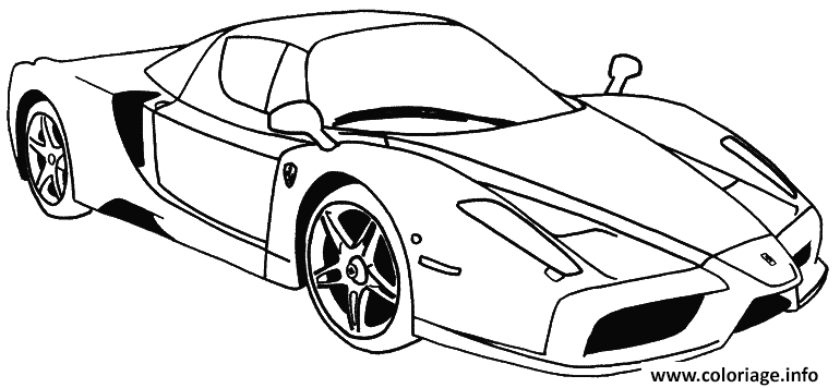 Dessin dessin Voiture Ferrari Coloriage Gratuit à Imprimer