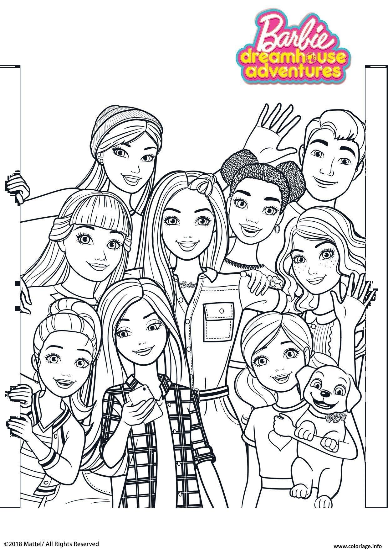 Coloriage Barbie Dreamhouse Adventure Tous Les Amis De Barbie