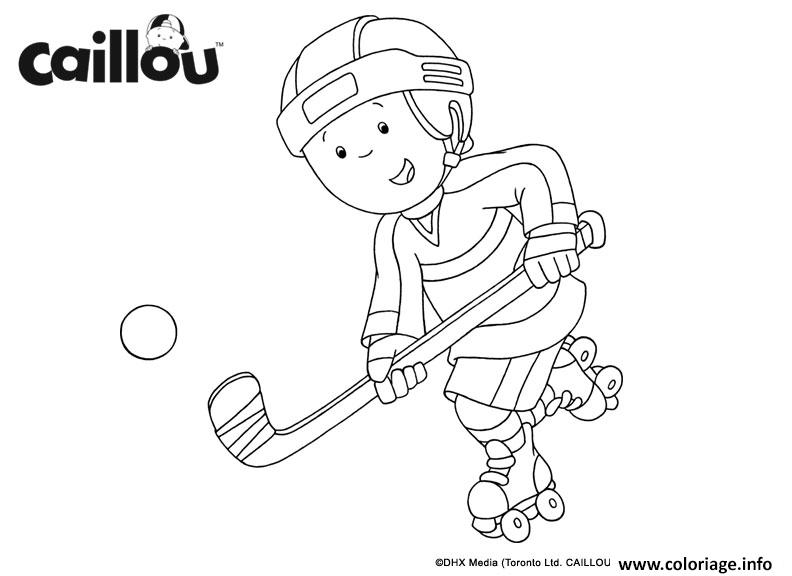 Dessin caillou joue au hockey pour la couope stanley Coloriage Gratuit à Imprimer