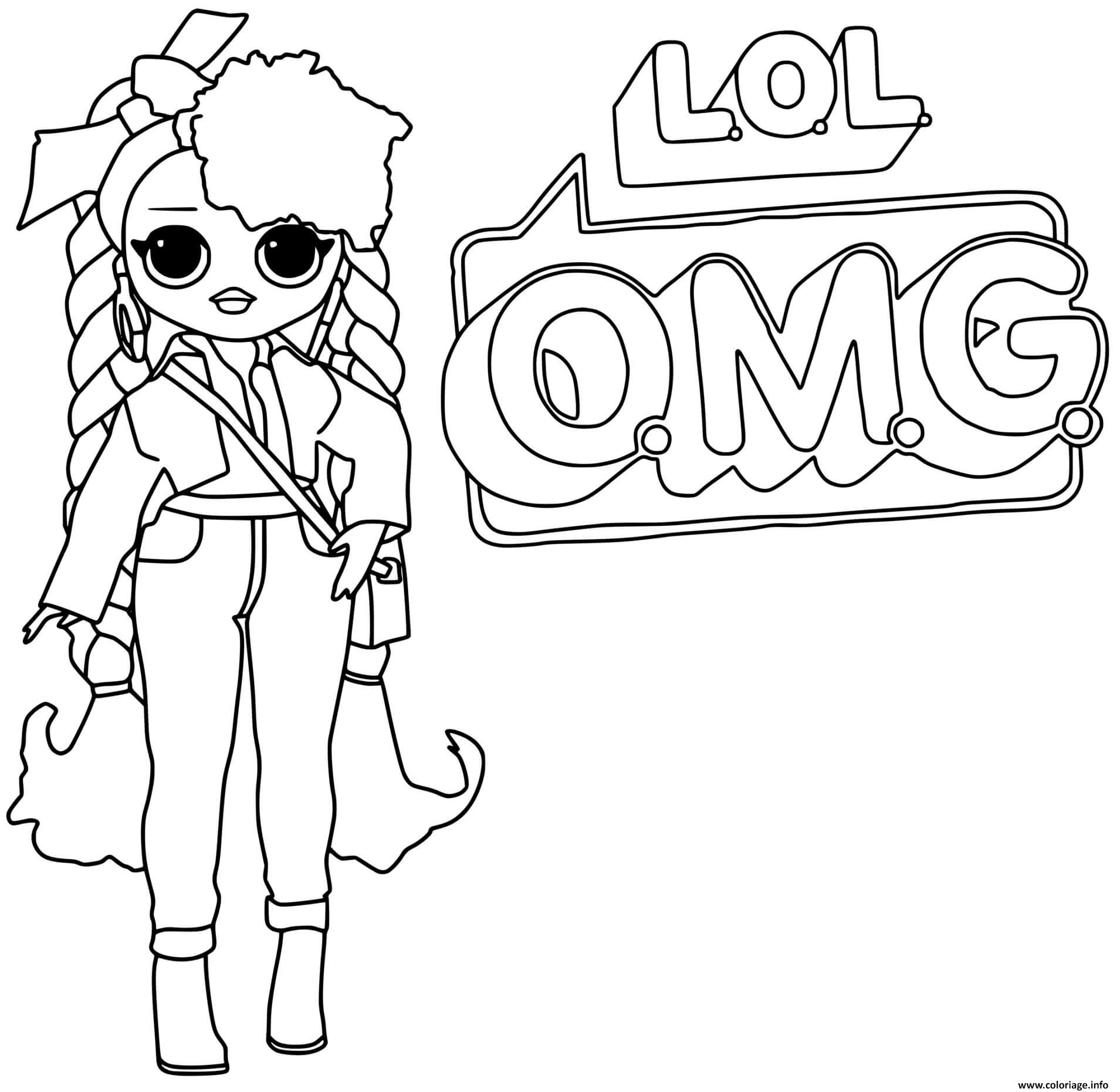 Dessin Lol Omg Logo Chillax Girl Coloriage Gratuit à Imprimer