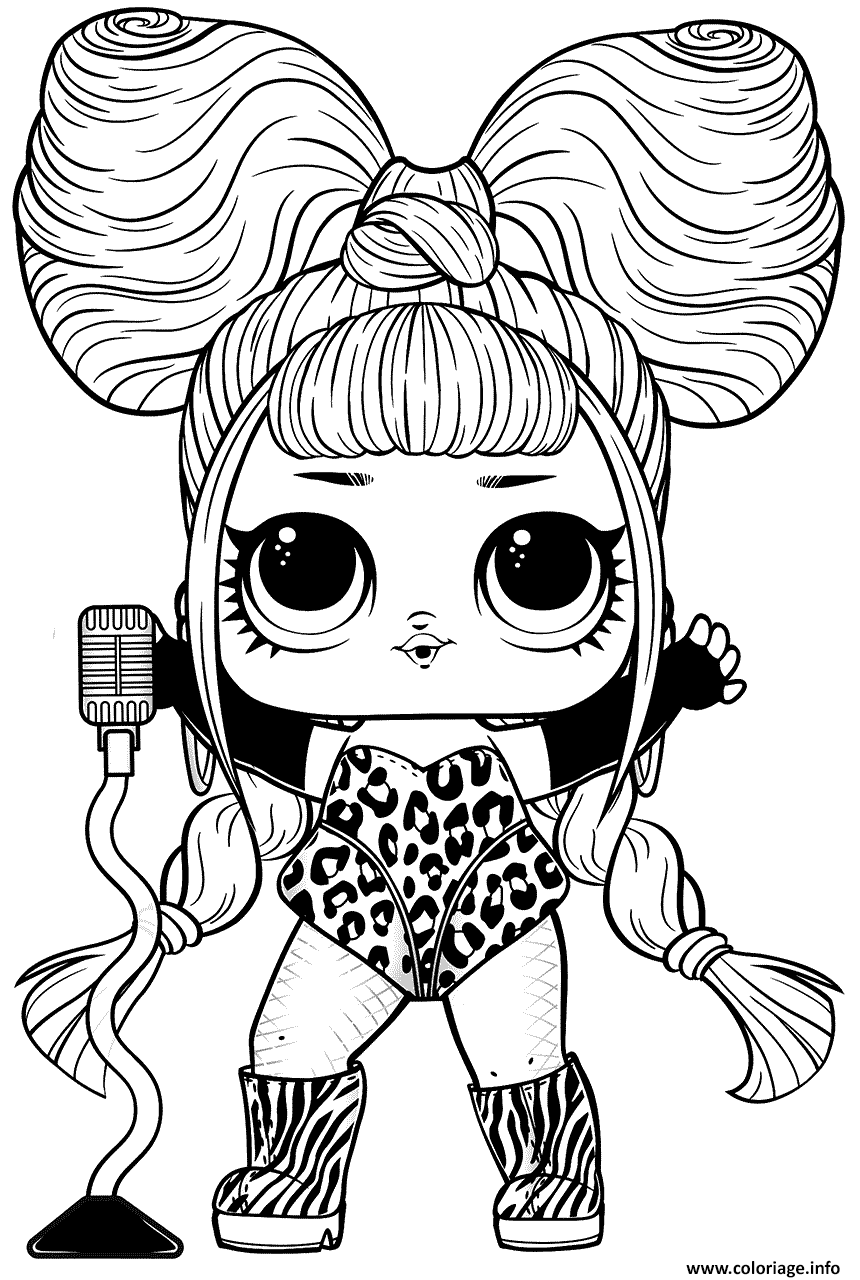 Dessin LOL Doll Alto with Stand Up Microphone Coloriage Gratuit à Imprimer