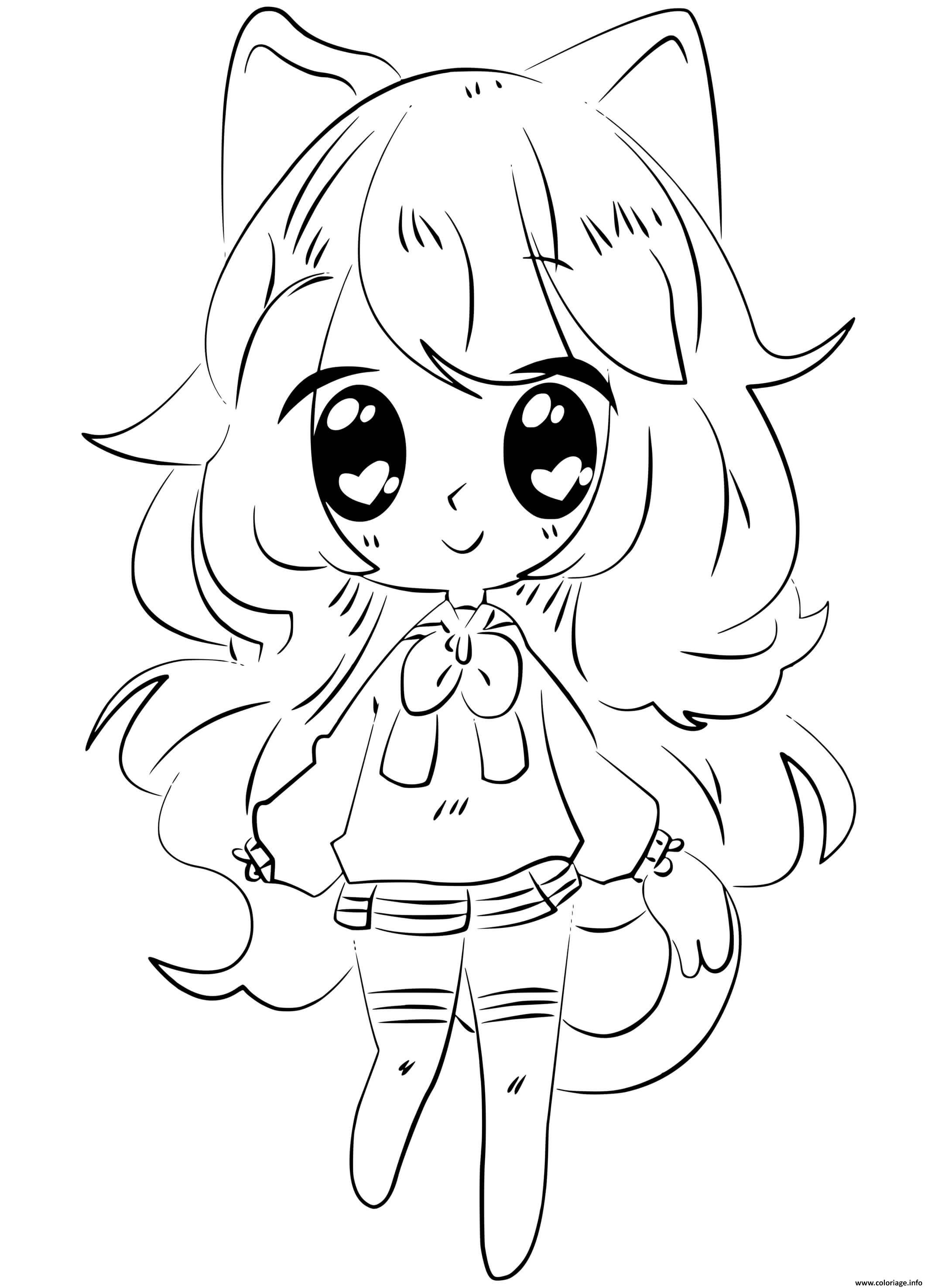 Coloriage kawaii gacha life - JeColorie.com