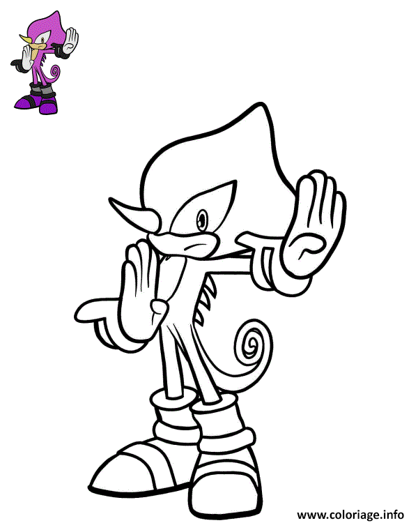 Coloriage Espio the chameleon - JeColorie.com