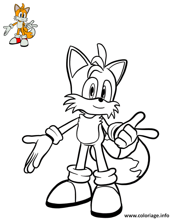 sonic tails  Coloriage sonic, Coloriage gratuit, Dessin sonic