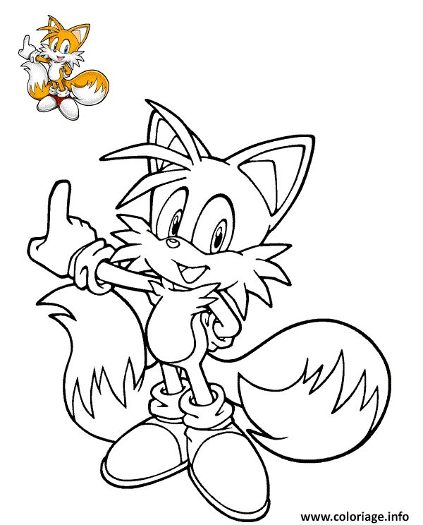 sonic tails  Coloriage sonic, Coloriage gratuit, Dessin sonic