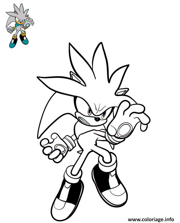 Coloriage Sonic en voiture à imprimer