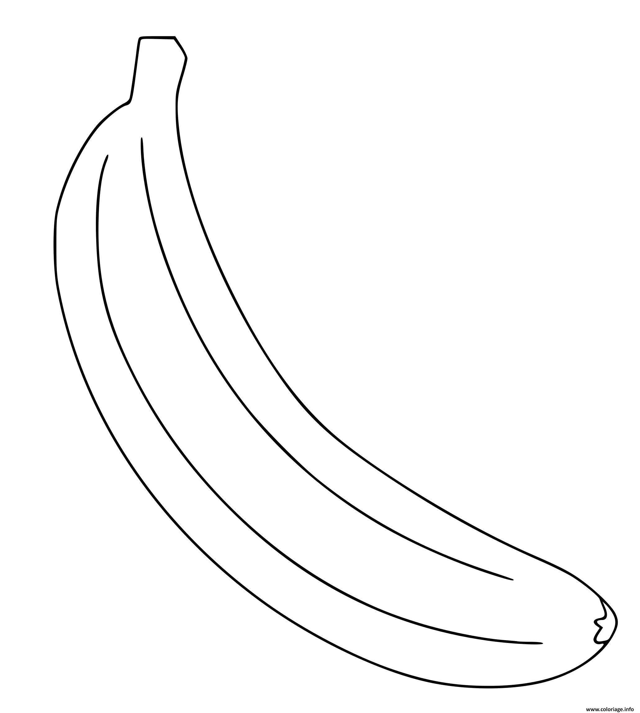 Dessin banane Coloriage Gratuit à Imprimer