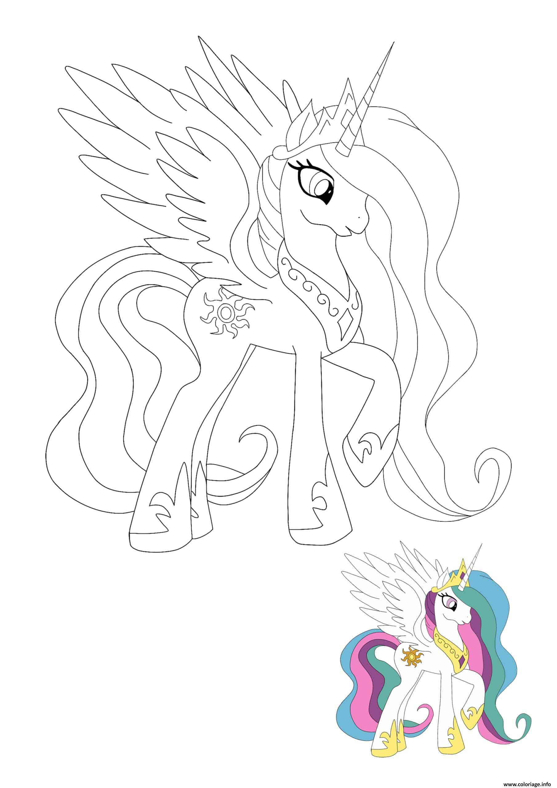 Dessin Princesse Celestia Coloriage Gratuit à Imprimer