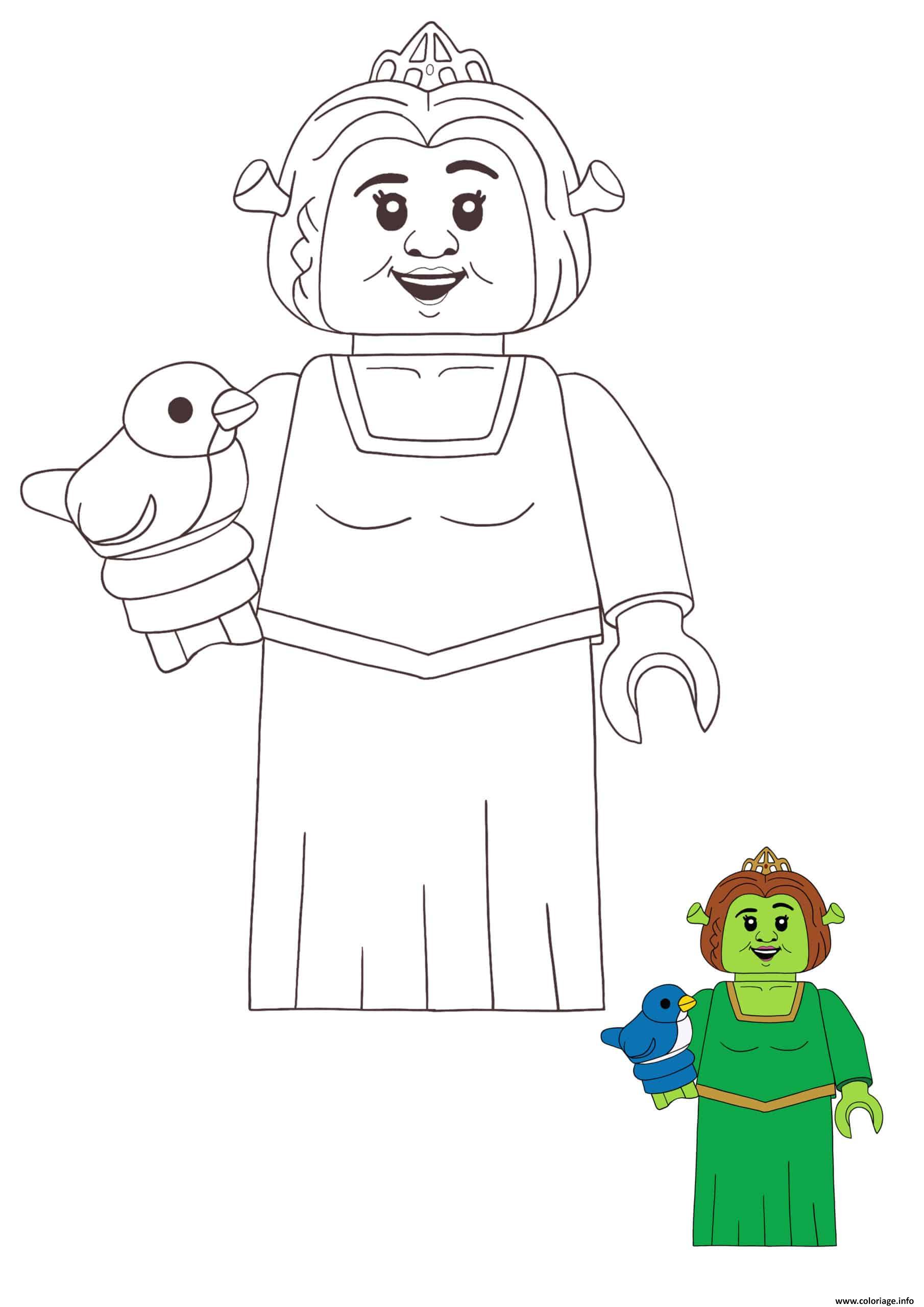 Dessin Lego Princesse Fiona Coloriage Gratuit à Imprimer