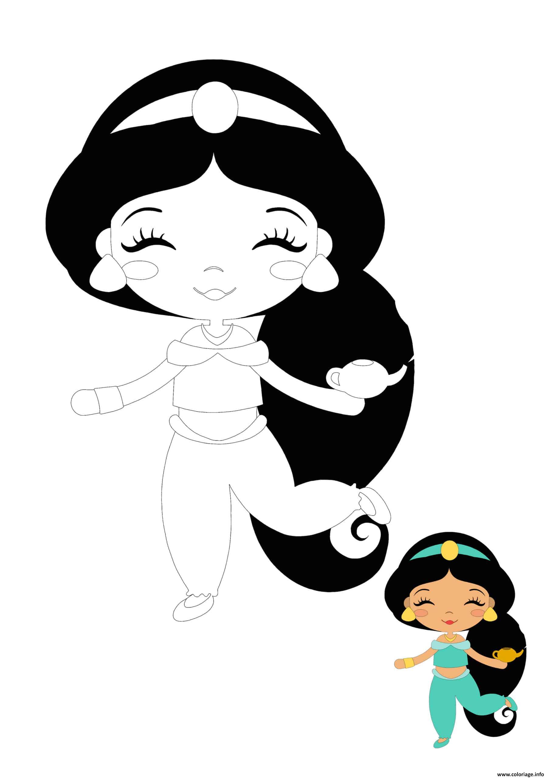 Coloriage Bebe Disney Princesse Jasmine Dessin Princesse à imprimer