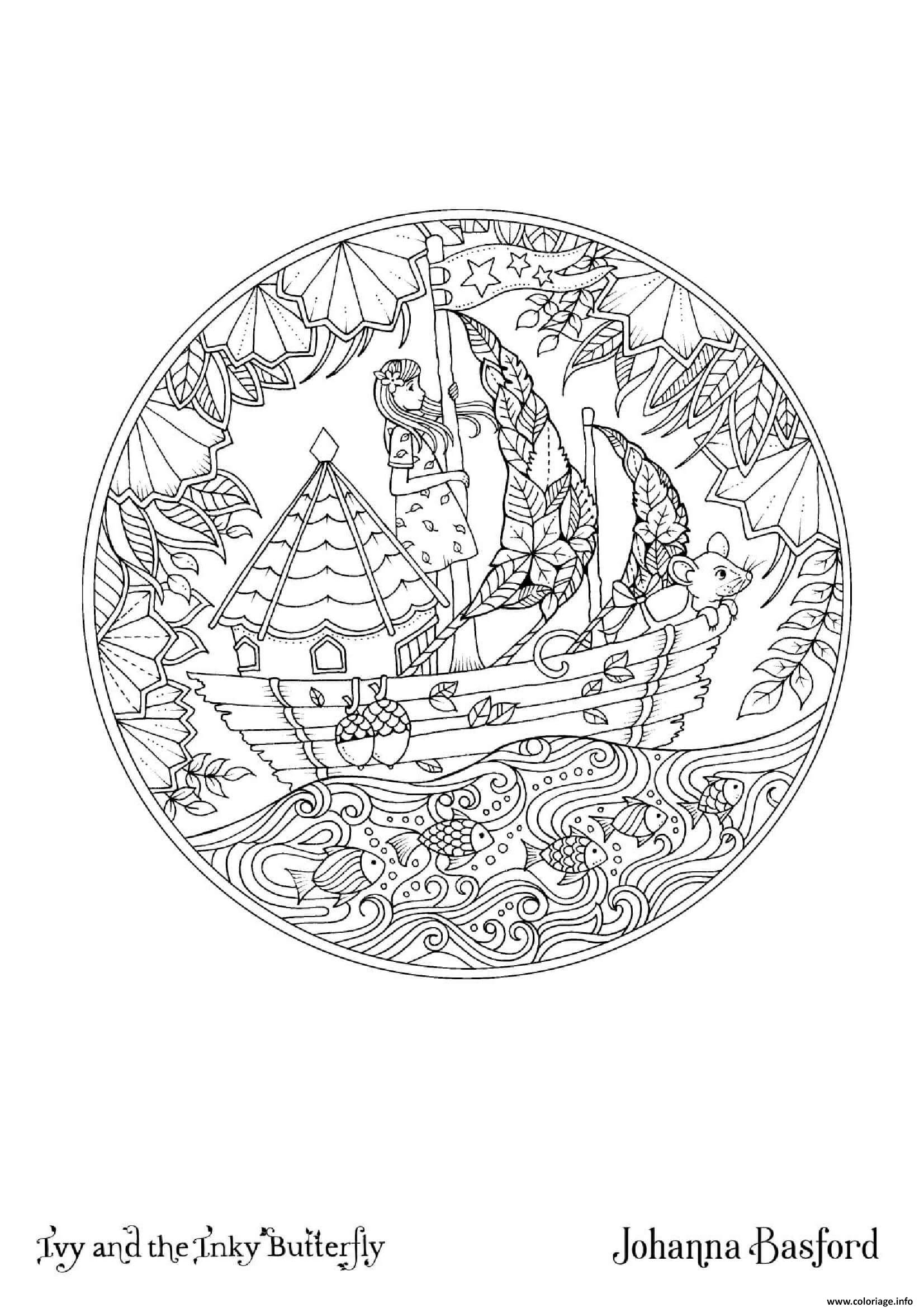 Dessin Adulte Ivy S Boat From Ivy The Inky Butterfly Coloriage Gratuit à Imprimer