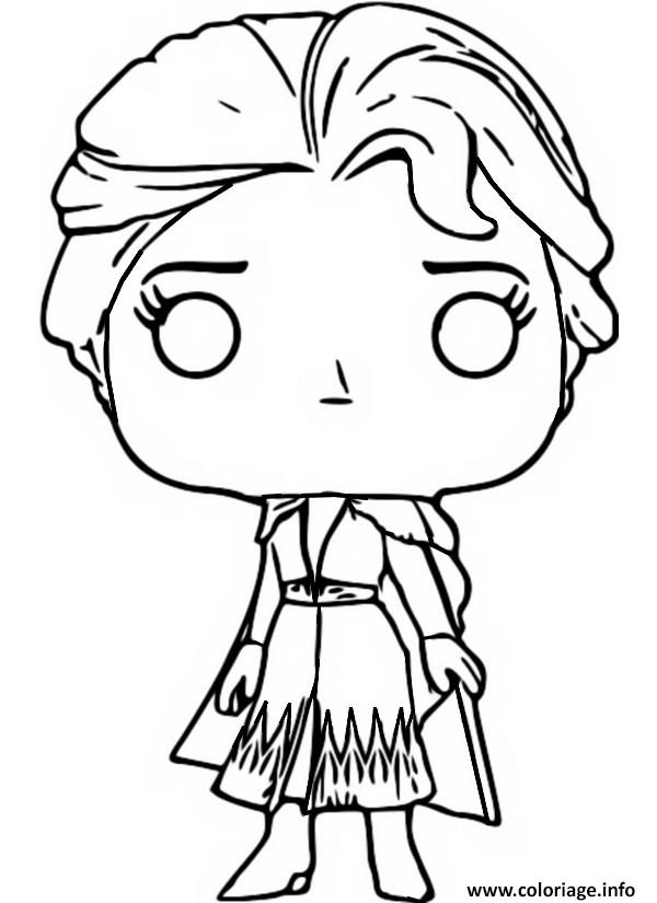 Dessin funko pop frozen 2 elsa Coloriage Gratuit à Imprimer