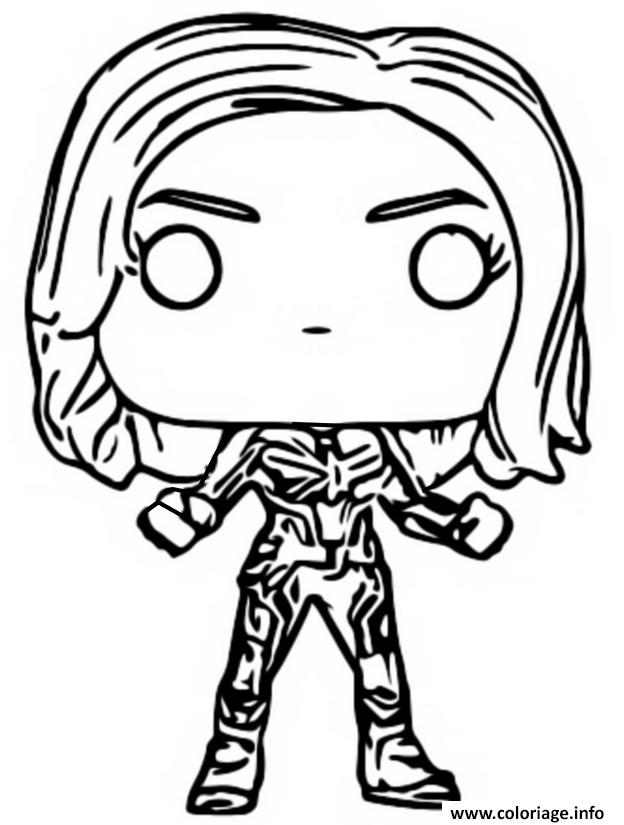 Dessin funko pop marvel captain marvel Coloriage Gratuit à Imprimer