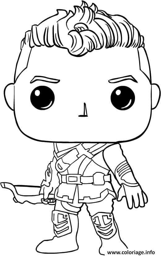 Dessin Funko Pops Marvel Avengers Coloriage Gratuit à Imprimer