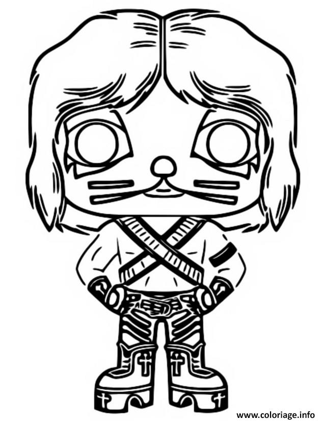 Dessin funko pop rock catman Coloriage Gratuit à Imprimer